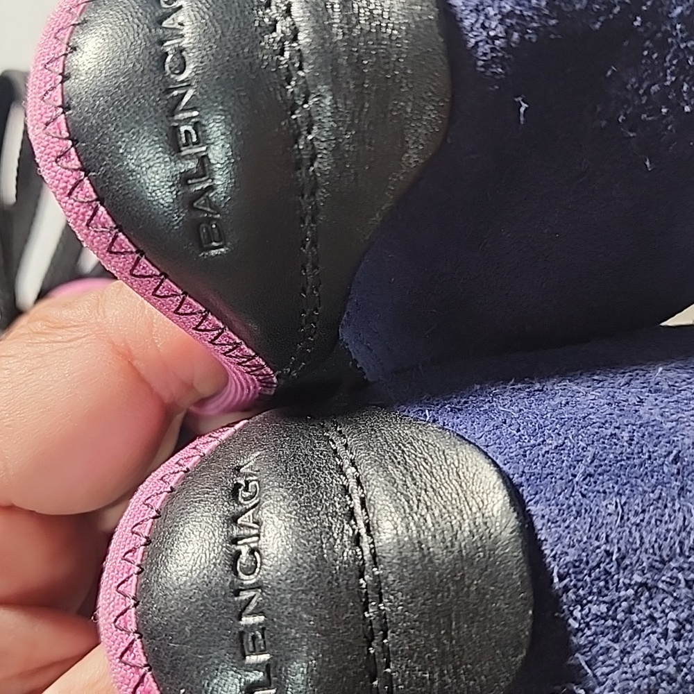 Balenciaga Black and Pink Women's Sneakers - Picture 11 of 15